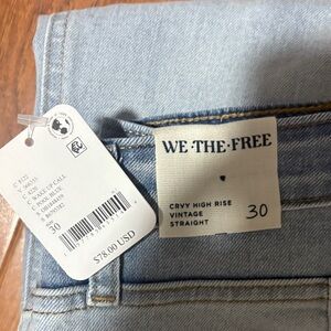 We The Free Sky Blue High Rise Jeans